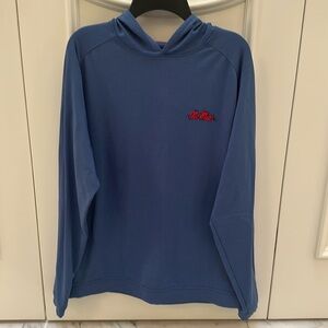 Men’s Peter Millar long-sleeve Ole Miss Pine Performance Hoodie